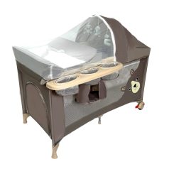   Mama Kiddies Sweet Dreams multifunkčná cestovná postieľka hnedá s motívom medvedíka