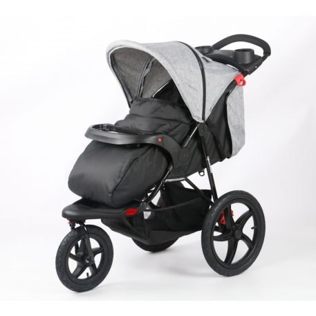 BOXING DAY - Mama Kiddies IRun futó sport babakocsi kiegészítőkkel szürke színben + ajándék lábzsák