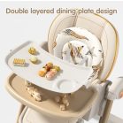 Mama Kiddies Baby Siesta 4v1 multifunkčná jedálenská stolička v béžovej farbe