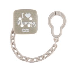 Canpol Babies Retiazka na cumlíka I LOVE MUMMY šedá