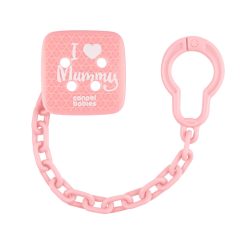Canpol Babies Retiazka na cumlík I LOVE MUMMY ružová