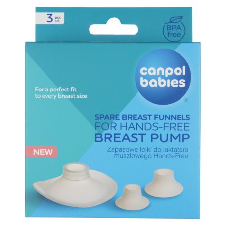Canpol babies Náhradný silikónový lievik a vložky 24/21/19mm k odsávačke materského mlieka Hands-Free