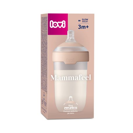 LOVI Fľaša MAMMAFEEL 250ml, farba béžová