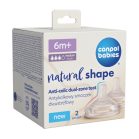 Canpol Babies Cumlík k fľaši Natural Shape 6m+ 2ks