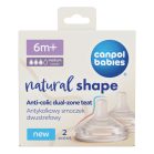 Canpol Babies Cumlík k fľaši Natural Shape 6m+ 2ks