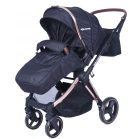 Mama Kiddies Luxury 3az1-ben multifunkciós babakocsi fekete színben + ajándék lábzsák