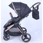 Mama Kiddies Luxury 3az1-ben multifunkciós babakocsi fekete színben + ajándék lábzsák