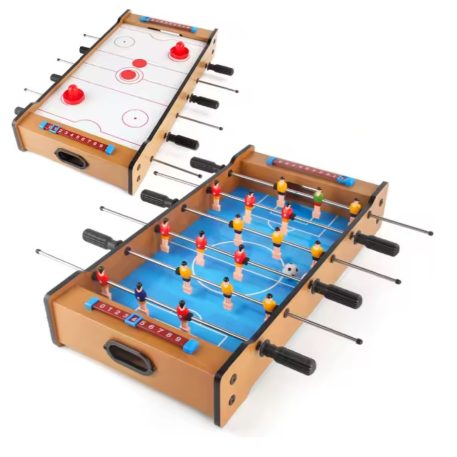 Mama Kiddies 2 v 1 drevený stolný futbal a air hockey