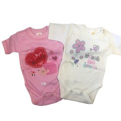 1 ks body s krátkym rukávom - dievčenské 62