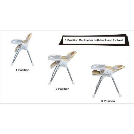 Mama Kiddies ProComfort NewLine bézs maci mintás multifunkciós etetőszék + Ajándék