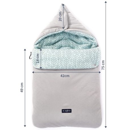 Multifunkcionális antiallergén szövetből készült 5az1-ben szürke hálózsák