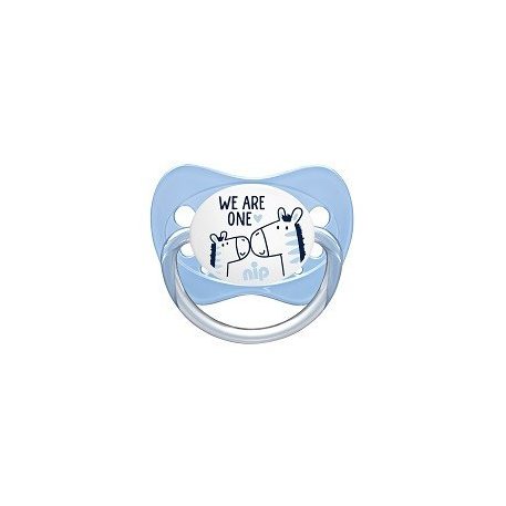 NIP Family latexový cumlík na hranie 0-6 mesiacov 2ks - chlapci