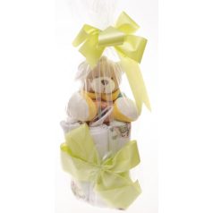 Plienka v tvare torty s plyšákom - dievča