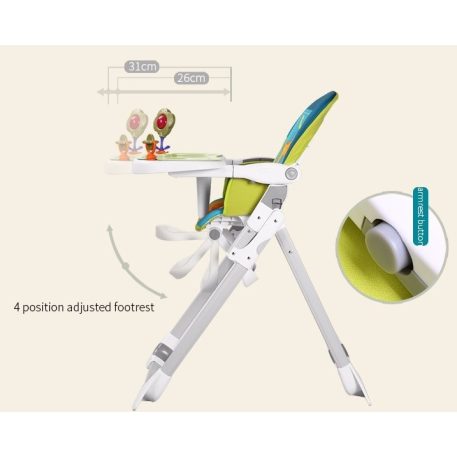 Mama Kiddies Animal nyuszi mintás multifunkciós etetőszék + Ajándék