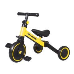   Mama Kiddies Ethan MultiTrike 2v1 trojkolka prerobiteľná na odrážadlo v žltej farbe