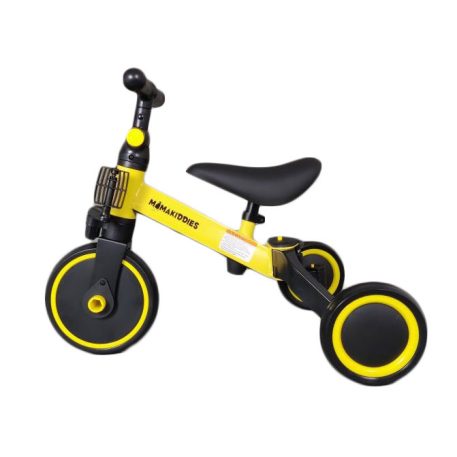 Mama Kiddies Ethan MultiTrike 2v1 trojkolka prerobiteľná na odrážadlo v žltej farbe