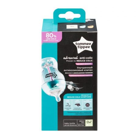 Tommee Tippee Advanced Anti-Colic dojčenská fľaša 260 ml – tyrkysová