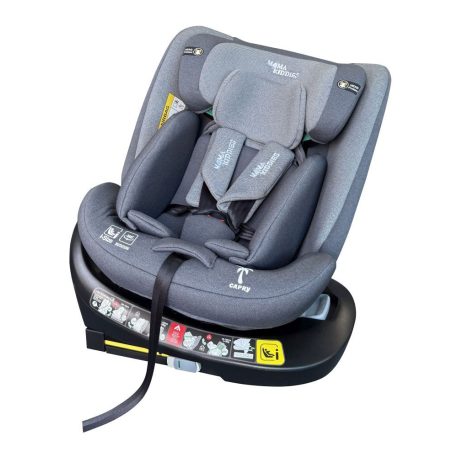 ISOFIX 360° otočná autosedačka Mama Kiddies iSize Capry (40–150 cm) v sivej farbe + darček