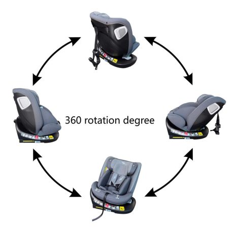 ISOFIX 360° otočná autosedačka Mama Kiddies iSize Capry (40–150 cm) v sivej farbe + darček