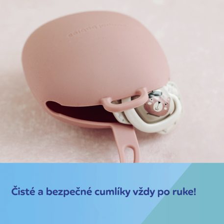 Canpol babies Silikónové puzdro na cumlík ružové