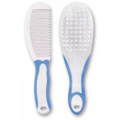 Hrebeň a kefa na vlasy Baby Care - Mesačná modrá