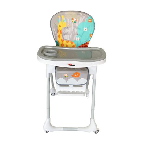 Mama Kiddies Star fehér-szürke multifunkciós etetőszék zsiráfos mintával