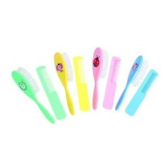 Baby Bruin detská kefka na vlasy + hrebeň - oranžová