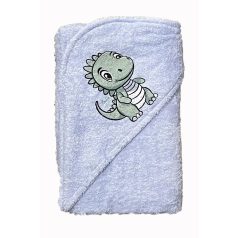 Kapušňová osuška 75×90 cm – modrý dinosaurus