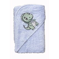 Kapušňová osuška 75×90 cm – modrý dinosaurus