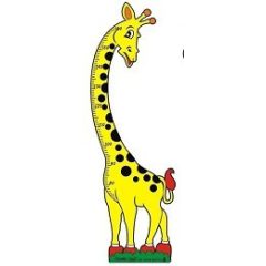 Magasságmérős fali dekor - zsiráf