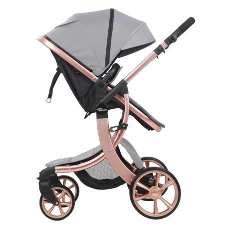 Kočík Mama Kiddies Sun Grey ELITE 3 v 1 s príslušenstvom v svetlošedej farbe+darček