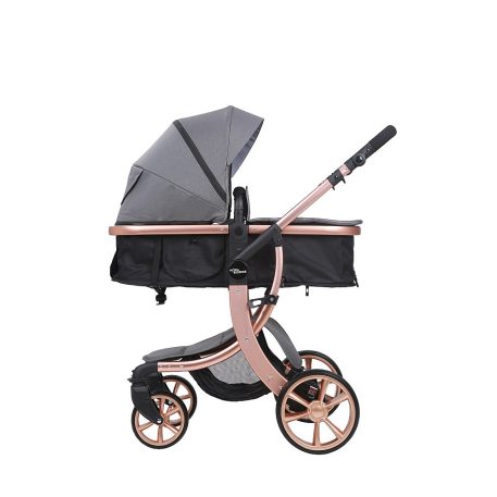 Kočík Mama Kiddies Sun Grey ELITE 3 v 1 s príslušenstvom v šedej farbe+darček