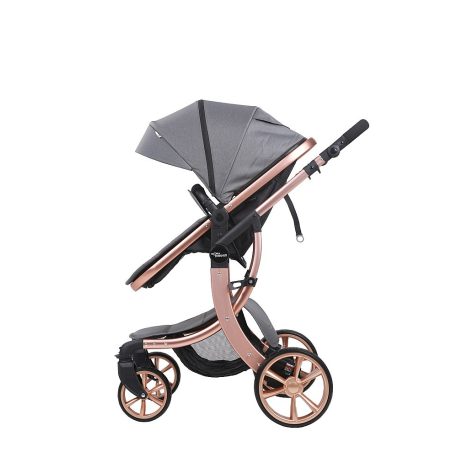 Kočík Mama Kiddies Sun Grey ELITE 3 v 1 s príslušenstvom v šedej farbe+darček