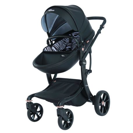 Multifunkčný kočík Mama Kiddies New York 3 v 1 s príslušenstvom v čiernej farbe + darček