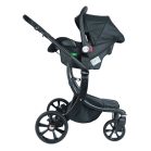 Multifunkčný kočík Mama Kiddies New York 3 v 1 s príslušenstvom v čiernej farbe + darček