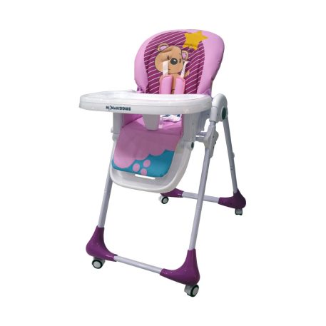 Mama Kiddies Ariel fehér-rózsaszín multifunkciós etetőszék