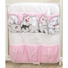   Mama Kiddies Baby Bear vreckový organizér ružový s ľadovým medvedíkom