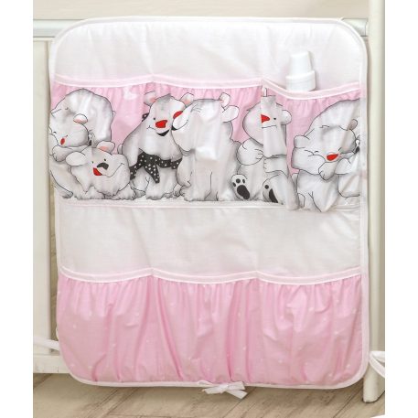 Mama Kiddies Baby Bear vreckový organizér ružový s ľadovým medvedíkom