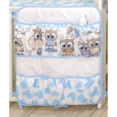   Mama Kiddies Baby Bear vreckový organizér bielo-modrý so sovičkami