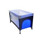 BABYMAXI utazóágy kék-fekete színben ajándék szúnyoghálóval