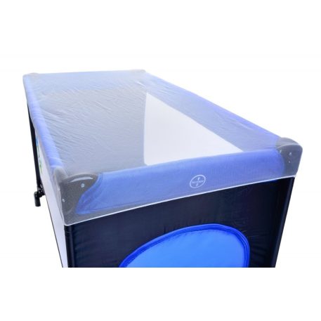 BABYMAXI utazóágy kék-fekete színben ajándék szúnyoghálóval
