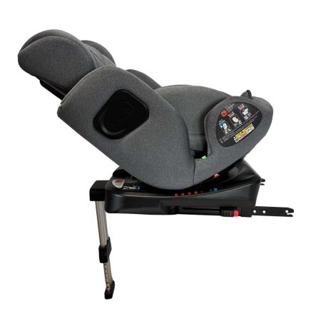 ISOFIX 360° otočná autosedačka Mama Kiddies Felix i-Size s podpornou nohou – v sivej farbe + darček: chrbtová opierka