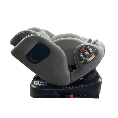 ISOFIX 360° otočná autosedačka Mama Kiddies Felix i-Size s podpornou nohou – v sivej farbe + darček: chrbtová opierka