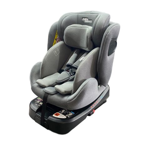 ISOFIX 360° otočná autosedačka Mama Kiddies Felix i-Size s podpornou nohou – v sivej farbe + darček: chrbtová opierka