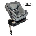 ISOFIX 360° otočná autosedačka Mama Kiddies Felix i-Size s podpornou nohou – v sivej farbe + darček: chrbtová opierka