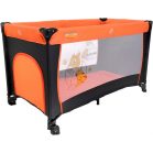 BABYMAXI utazóágy narancs-fekete színben ajándék szúnyoghálóval