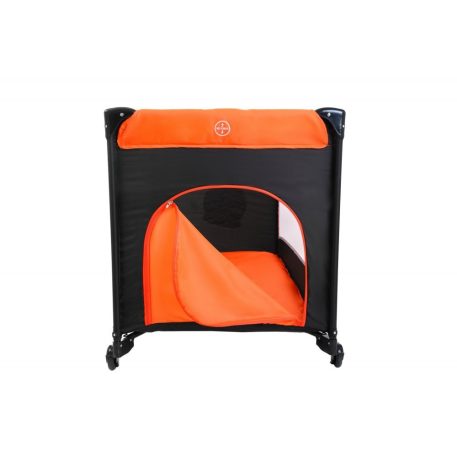 BABYMAXI utazóágy narancs-fekete színben ajándék szúnyoghálóval