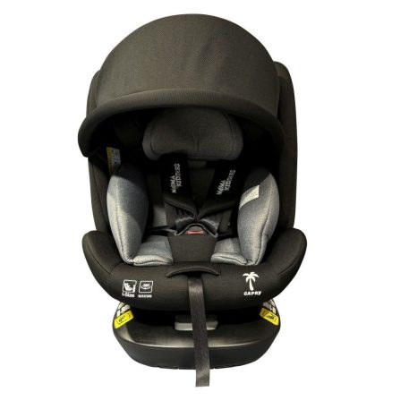 ISOFIX 360° otočná autosedačka Mama Kiddies iSize Capry (40–150 cm) v čiernej farbe + darček