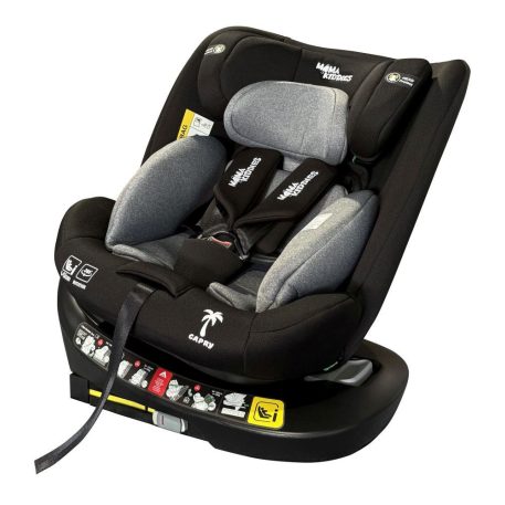 ISOFIX 360° otočná autosedačka Mama Kiddies iSize Capry (40–150 cm) v čiernej farbe + darček