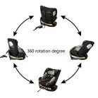 ISOFIX 360° otočná autosedačka Mama Kiddies iSize Capry (40–150 cm) v čiernej farbe + darček